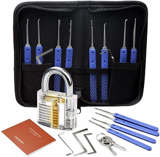 blue handle lock set